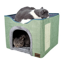 pet cat bed tunnel house scratcher